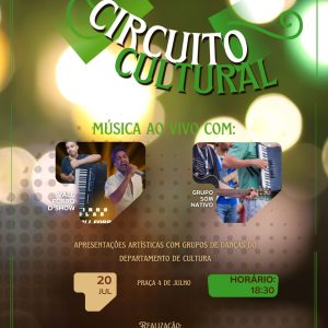 Circuito Cultural será realizado dia 20 na Praça 4 de Julho