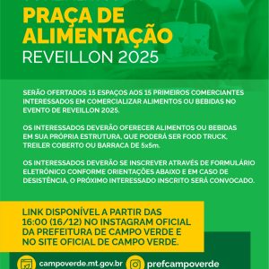 Prefeitura vai disponibilizar 15 espaços para venda de bebidas e alimentos durante o reveillon